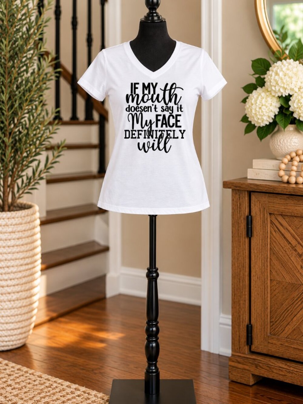 NWT Next Level Women’s V-Neck Funny Women's Shirt Sz S